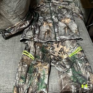 Mens Under Armour Scent Control Jacket/Pant Combo RealTree Camo Jacket L Pants M